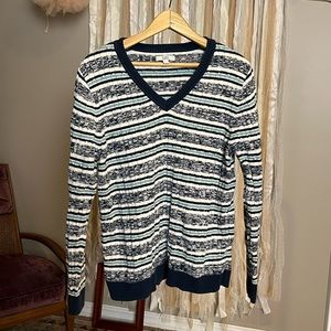 Blue Patterned Knit Long Sleeve - Croft and Barrow - Size XL